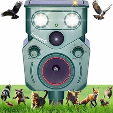 Solar Animal Repellent, 3-In-1 Squirrel Repellent Cat Deer Raccoon Rodent Repell