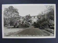 Walla Walla Washington Prentiss Hall Whitman Real Photo Postcard RPPC c1930-50