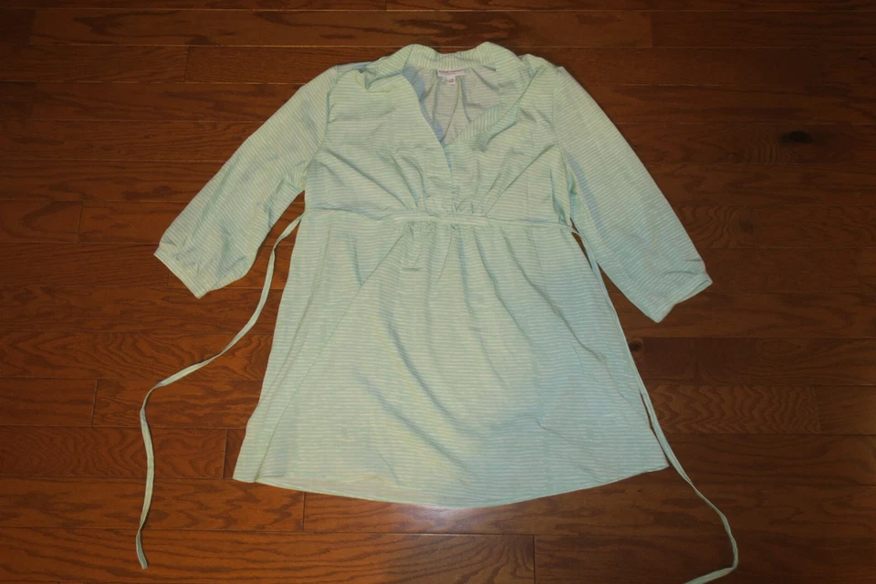 L ❤️ LIZ LANG TARGET ❤️ CAMISA LISTRADA CASUAL BLUSA DE POLIÉSTER MANGA 3/4 - Imagem 2 de 4