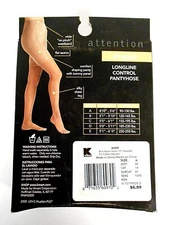LOT OF 6 SHAPER SILKY SHEER LEG, LONGLINE CONTROL PANTYHOSE BARE SIZES A-B-C-D-E