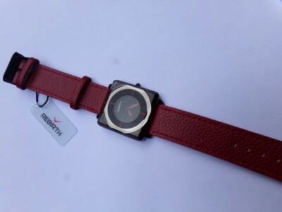 Montre Femme Rebirth - Cadran Noir Et Rouge - Style Moderne - Neuve étiquetée - Idéale Cadeau