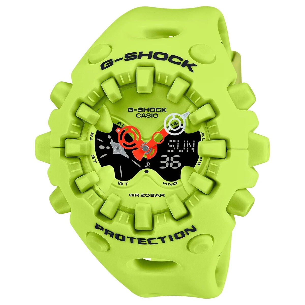 New Casio G-Shock Neon Yellow Resin GAV01-9A Analog-Digital Series