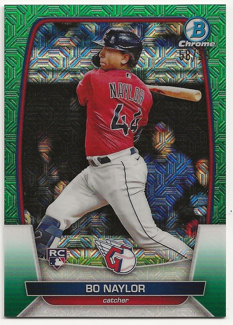 2023 Bowman Chrome Green Mojo Bo Naylor 58/99 Rookie #60