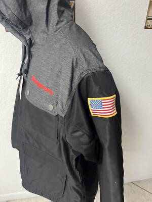 Snap-On Tools Black Gray Embroidered Hooded Legend Jacket Snap-On Tools Black Gray Embroidered Hooded Legend Jacket