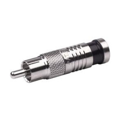 RCA Compression Connector Male Plug Audio Video CCTV for RG59 Coax Coaxial Cable