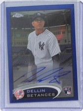 2012 Topps Chrome Blue Refractor #167 Dellin Betances No 8 of 199