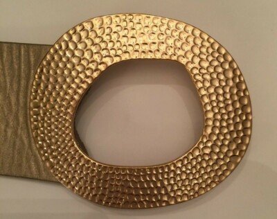 Chico\'s Hammered Matte Gold Tone Belt 46\