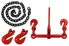 Strapon 8000kg MBS Ratchet Lever Load Binder Chain Set with Grab Hooks 3-10mtrs