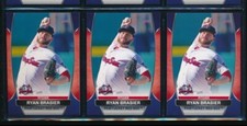 Lot (3) 2018 Choice #4 Ryan Brasier Pawtucket Red Sox PawSox (CQ11) SWSW6