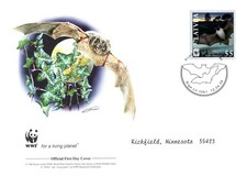 Pond Bat WWF Stamp World Wildlife Fund Official First Day Cover Latvia