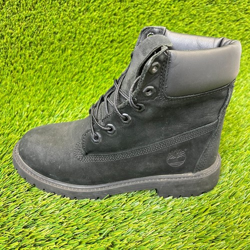 Timberland 6 Inch Premium Boys Size 4.5Y Black Athletic Waterproof Hiking Boots - Picture 3 of 10