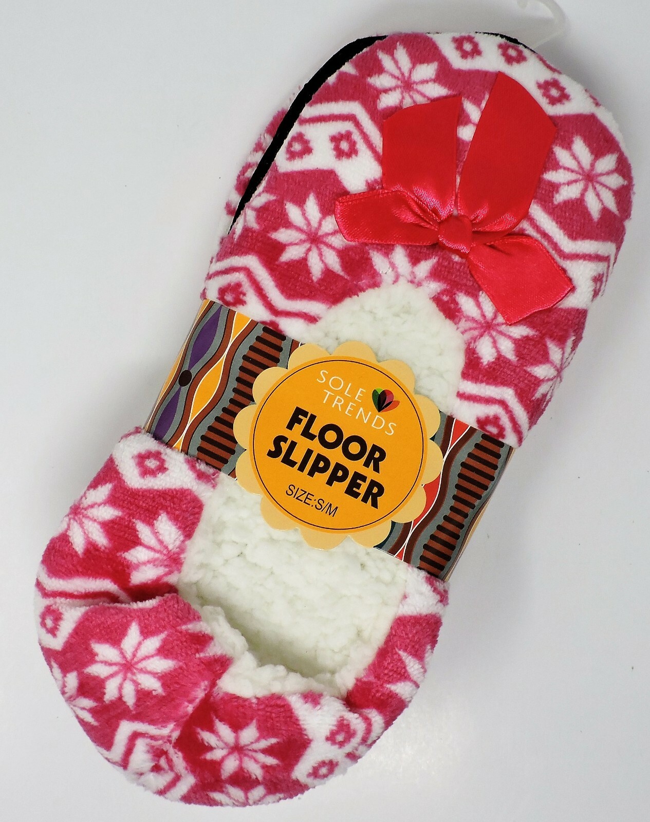 SAOLA Sole Trends 42012 Super Deluxe Ciabatta da pavimento foderata in sherpa da interno Fiocchi di neve