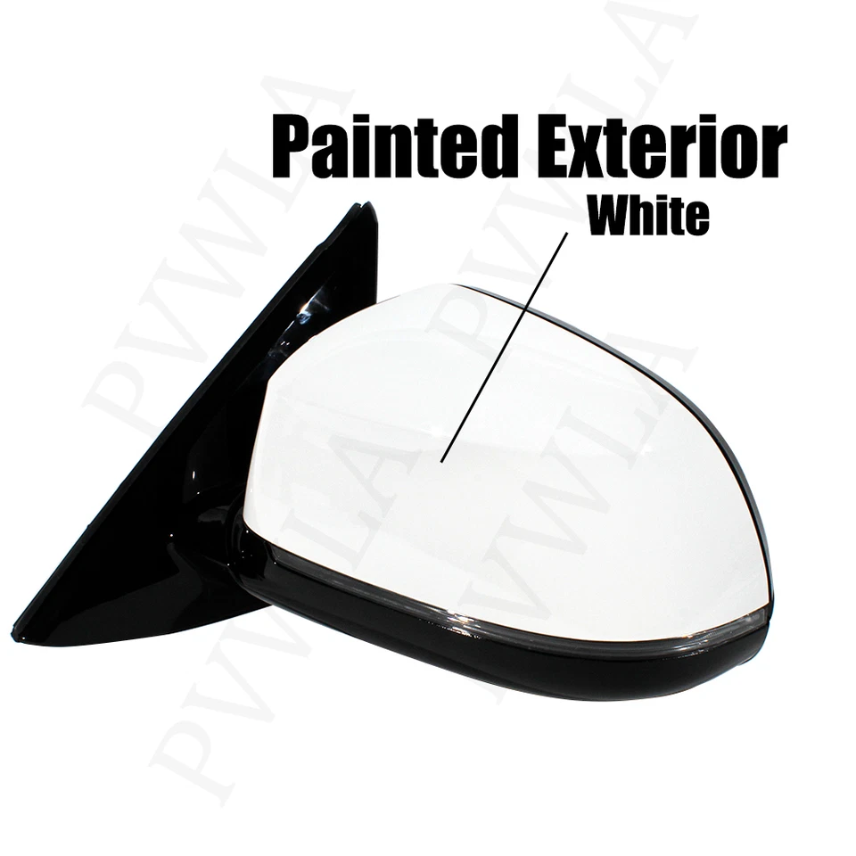 Conjunto de espejo retrovisor con memoria térmico izquierdo BMW X6 F16 2014-2018 5 pines pintura blanca Foto 2 de 4