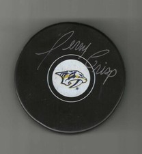 Terry Crisp Signed Nashville Predators Puck