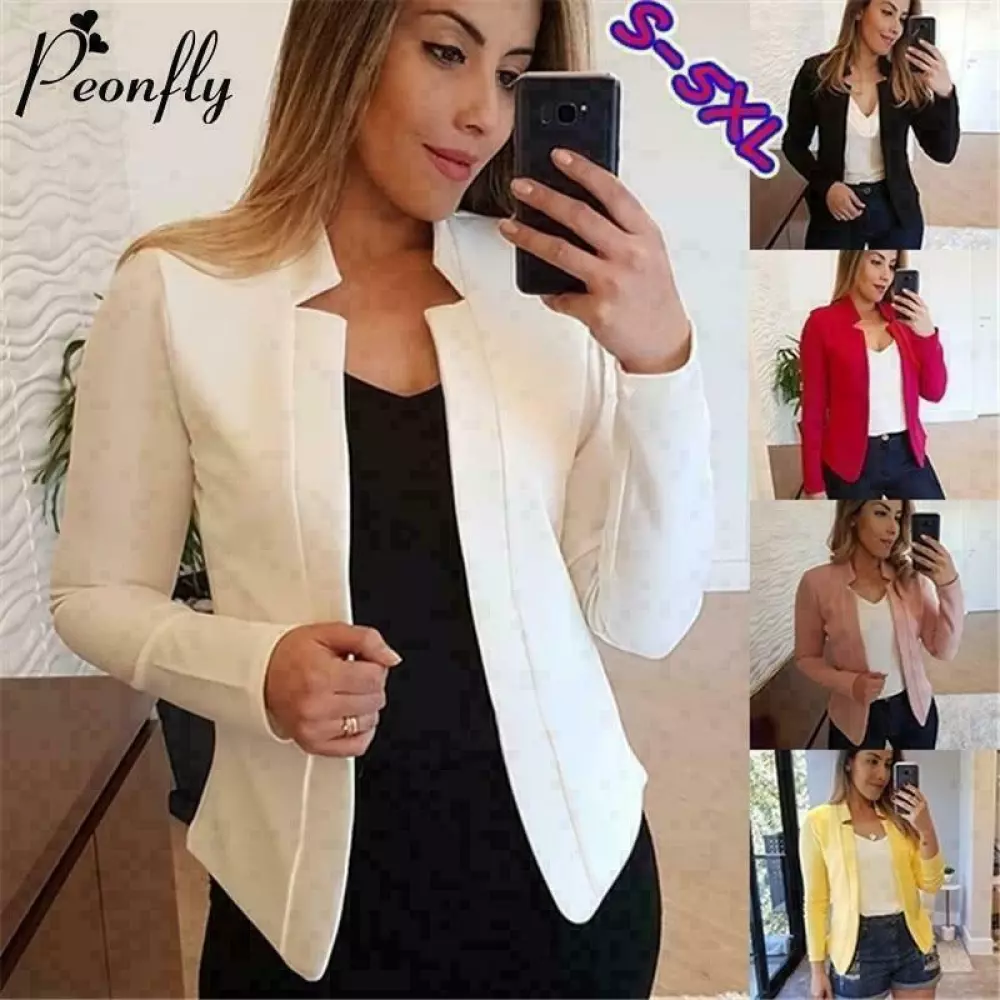 Blazer Sacos Mujeres Traje Ropa De De Mujer Chamarra | eBay