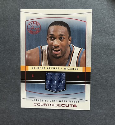 2003 Flair Final Edition Courtside Cuts Jerseys Red /175 Gilbert Arenas #CC-GA