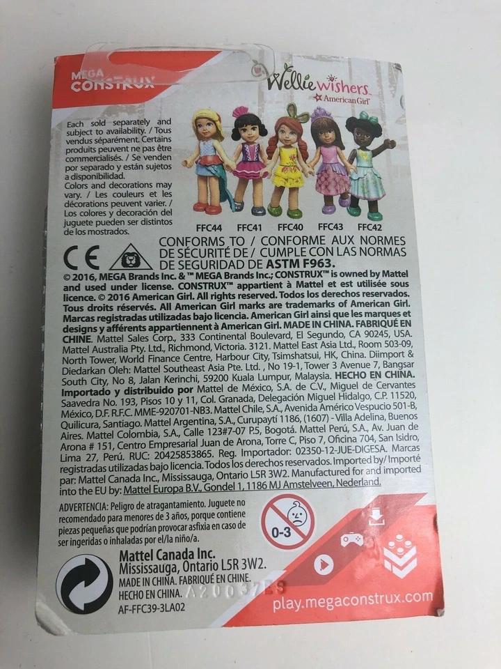 Figura American Girl Wellie Wishers Mega Construx 10 piezas serie 1 Foto 2 de 2