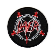 Slayer Embroidered Sew-on Patch  Pentagram American Thrash Metal Band Logo