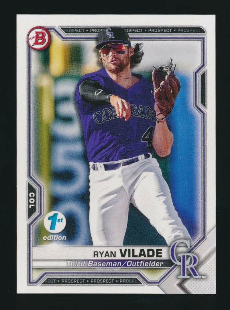 2021 BOWMAN 1ST EDITION BFE-68 Ryan Vilade - Colorado Rockies