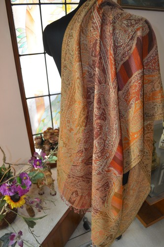 NEW DESIGNER JAMAVAR STOLE ~ 100% CASHMERE ~ PASHMINA SHAWL~ 16 DESIGNS CHOICE - Picture 6 of 6