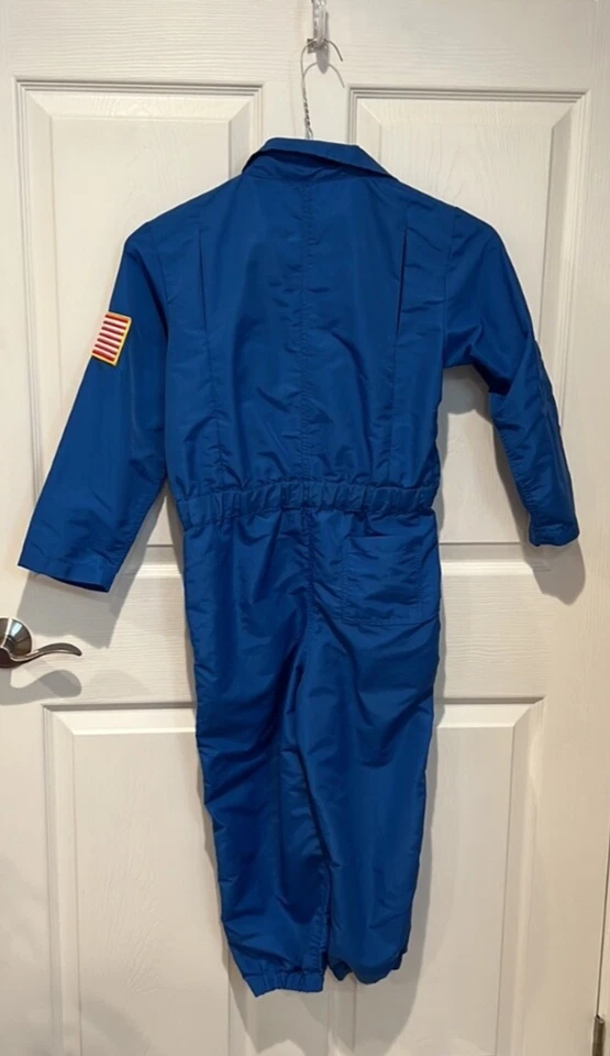 Traje de Vuelo Astronauta NASA Disfraz Niños Talla 8-10 GUC, Azul, Espacio Halloween Foto 2 de 4