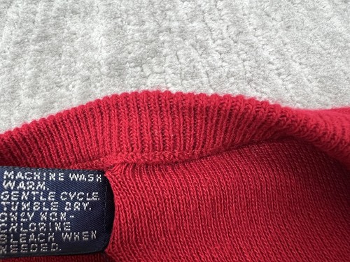 Vintage PAR FOUR Sweater Mens Extra Large 46-48 Red Acrylic Golf - Picture 11 of 11