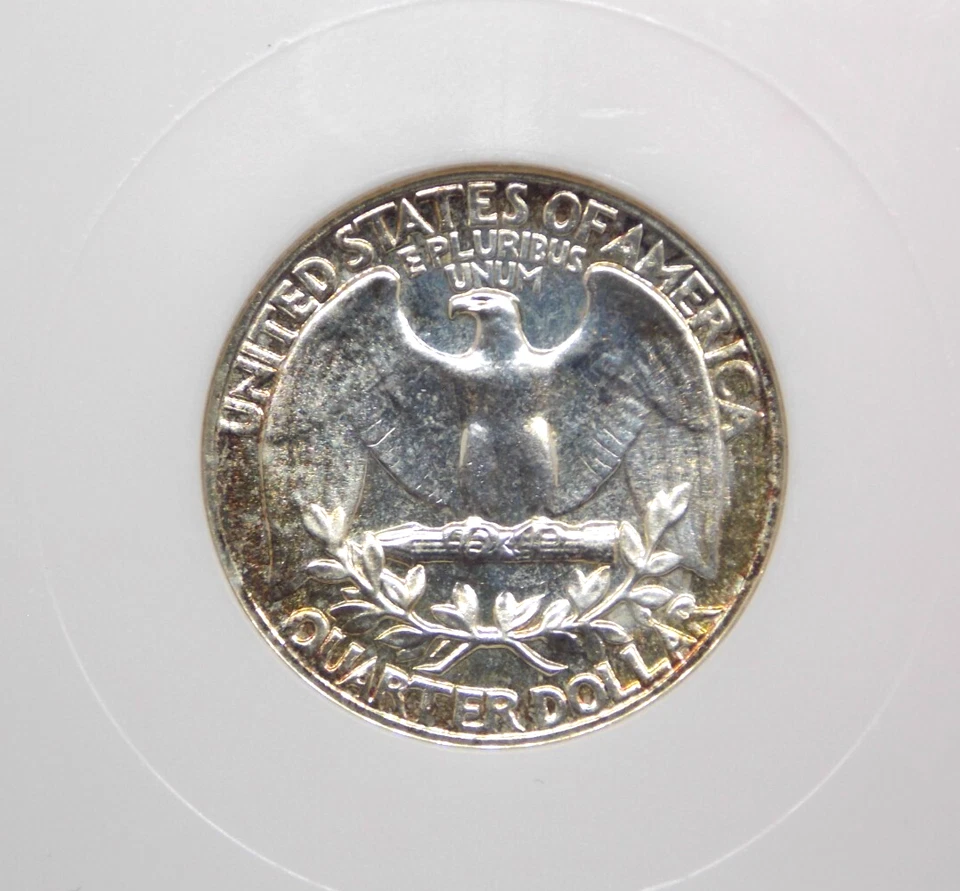 Cuarto de plata 1942 Washington Proof 25c NGC PF64 #020 antiguo fatty ECC&C, Inc. Foto 2 de 4