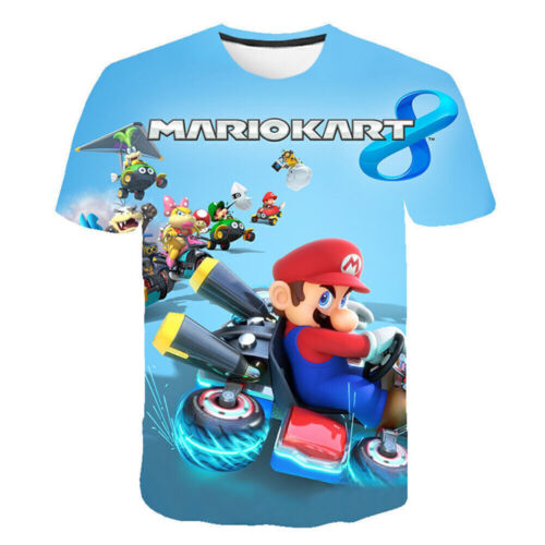 SuperMario Odyssey Camisetas Niños Niños Niñas Manga Corta Verano Tiempo Libre Camiseta