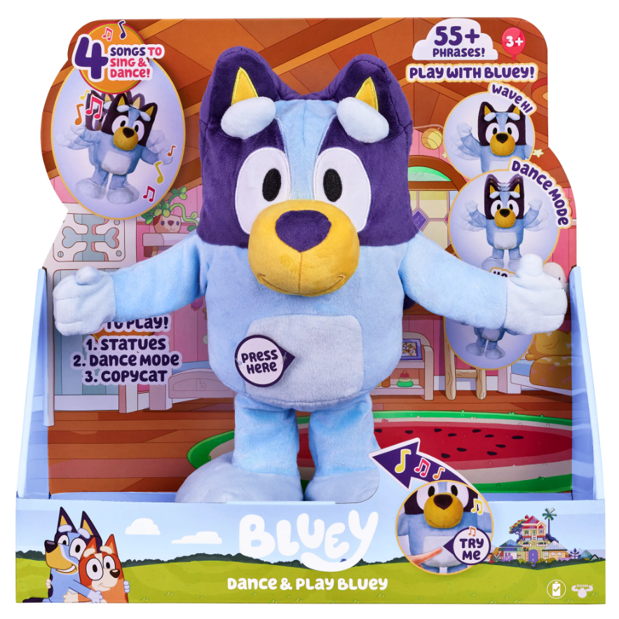 Bluey, Dance and Play 14 inch Animated Plush with Phrases and Songs,  Preschool | eBay