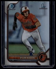 Dylan Beavers 2022 Bowman Draft #BDC-160 1st Chrome Refractor Baltimore Orioles