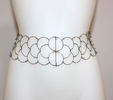 Silicium -Silicium - Penitential Belt Silicium - G&uuml;rtel EDELSTAHL 66 cm 60 Glieder