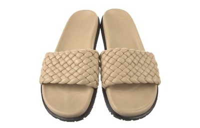DEAR FRANCES Women s Size 9 Woven Leather Slides Mules Flats