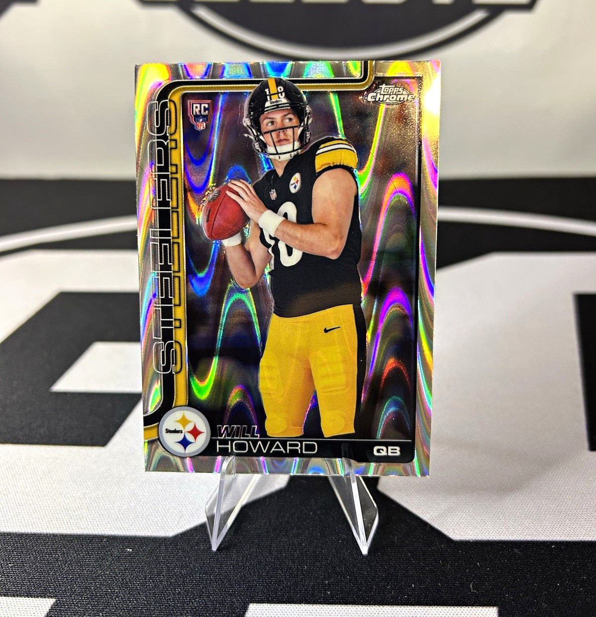 Will Howard 2025 Topps Chrome RayWave Refractor RC #321