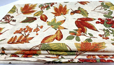 Autumn Acorns  Leaves Polyester Tablecloth 60" x 102" Fall Thanksgiving