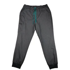 FIGS Jogger Scrub Pants Womens Size XL Tall Gray High Waisted Drawstring Medical