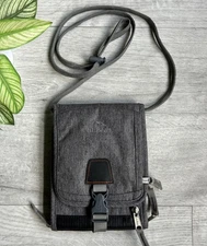 L.L. Bean Crossbody Wallet Purse RFID Blocking Traveler Passport Organizer Gray