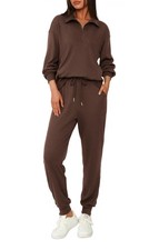 Women's 2 Piece Tracksuit Fall Outfits 2025 Long Sleeve Half Zip Sweatshirt S...