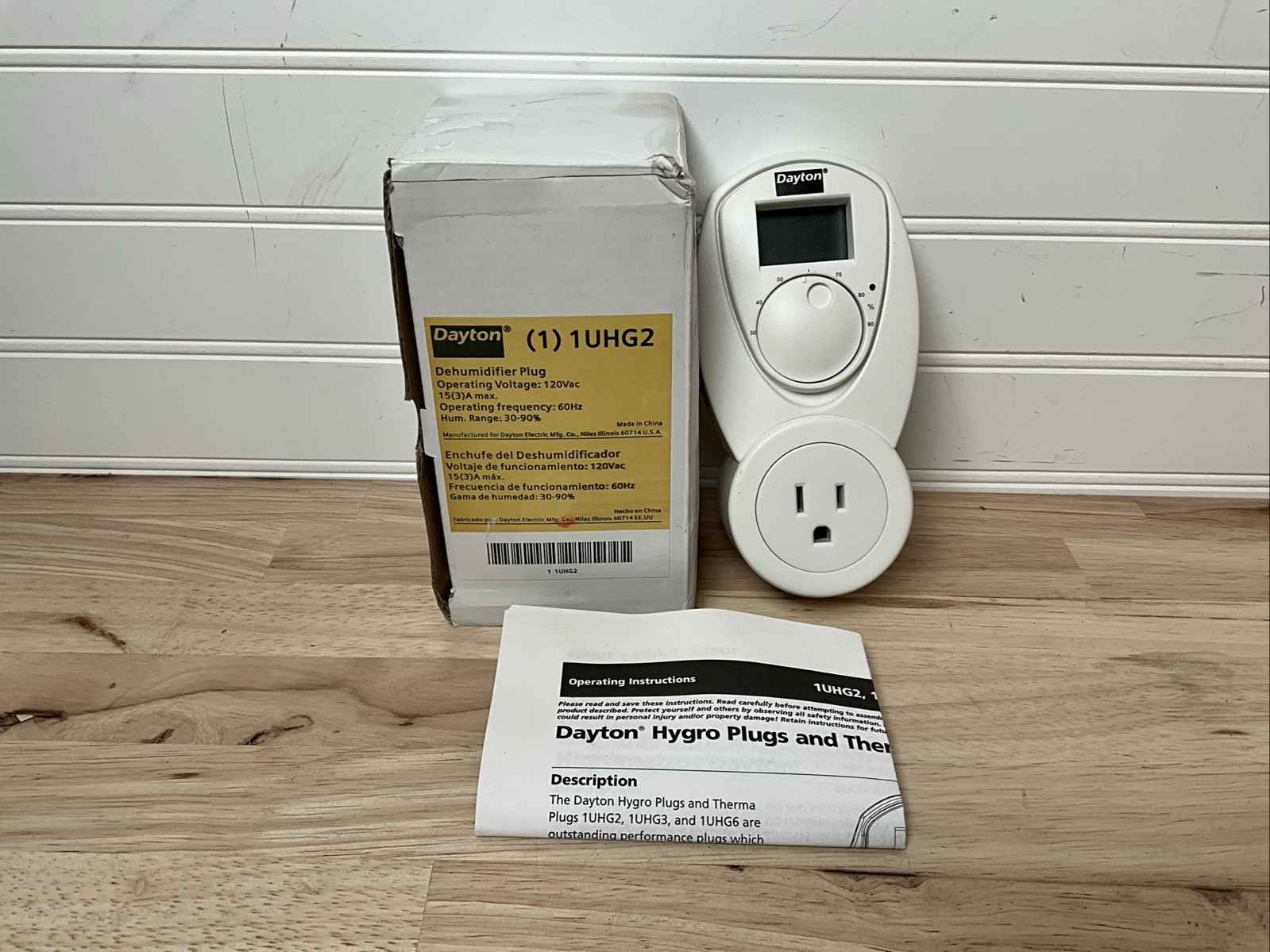 Plug In Humidifier Control 120v 15a Analog 30-90%  1uhg2