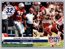 1992 Pro Set #351 Leonard Russell / Craig James