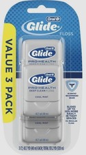 Oral-B Glide Pro-Health Deep Clean Cool Mint Dental Floss, 43.7 yds each 3 Count