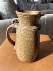 Stoneware pottery pitcher with speckled brown glaze — photo 2