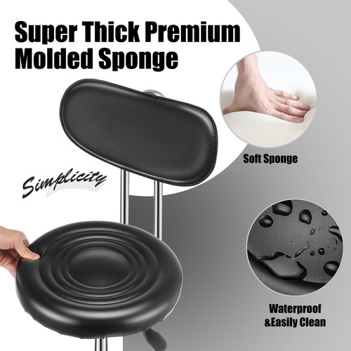 New Backrest Salon Stool Barber Tattoo Manicure Beauty Spa Lift Swivel Chair - Picture 11 of 19