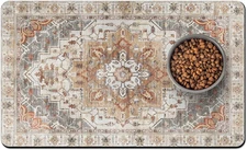 Pet Food Mats for Floor, Absorbent Dog Mat for Food and Water Dispenser Mat, Dog