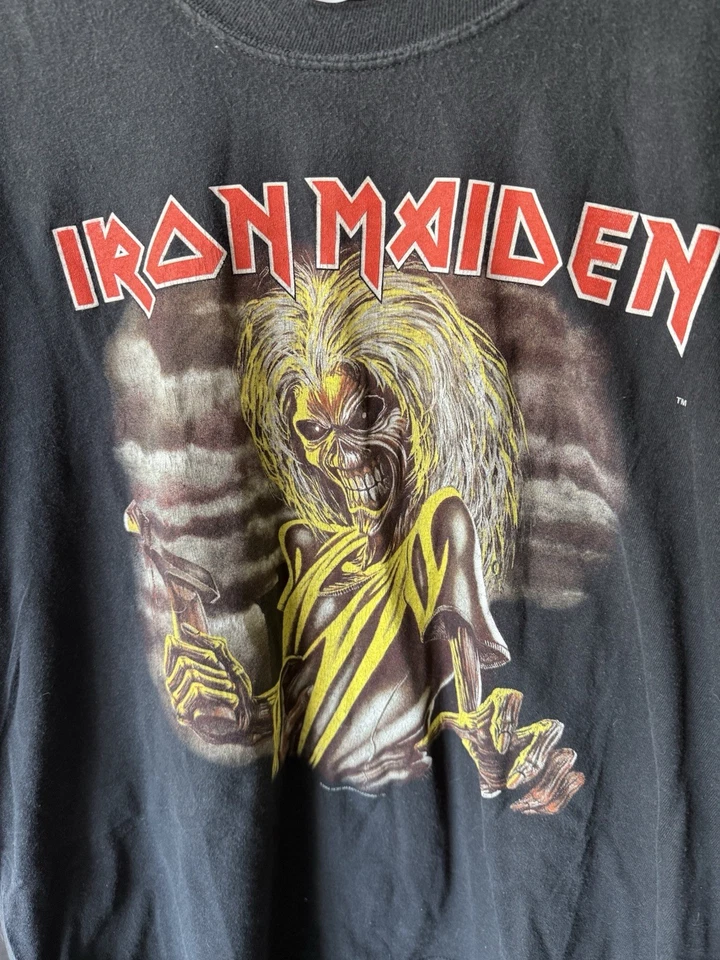 Camiseta vintage 2003 Iron Maiden Killers Music Band Tour negra 3XL XXL mercancía de colección Foto 2 de 4