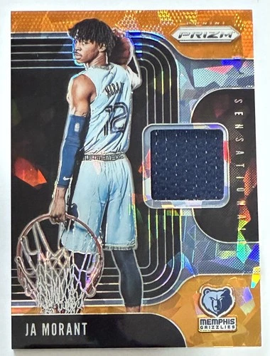 2019-20 Panini Prizm - Ja Morant - Orange Ice Sensational Swatch - #SS-JAM - RC