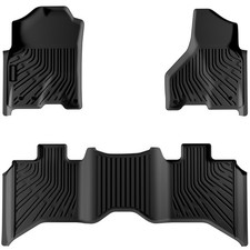 Heavy Duty All-weather Flexible Tpe Floor Mats New For Dodge Ram 1500 2009-2018