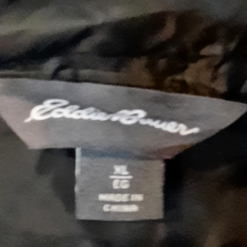 Eddie Bauer Puffer Coat Men's XL Size Down Insulated Jacket Black - Picture 6 of 11