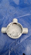 Deta Telec H15 3 Way Galvanised Conduit Junction Box Circular Adaptable Box