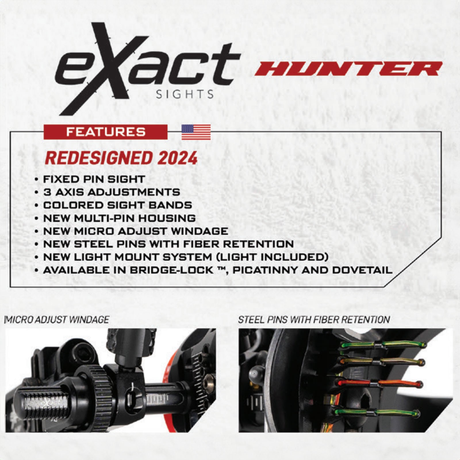 B3 ARCHERY Exact Hunter 4 Pin .019 Right Hand Picatinny Mount Sight
