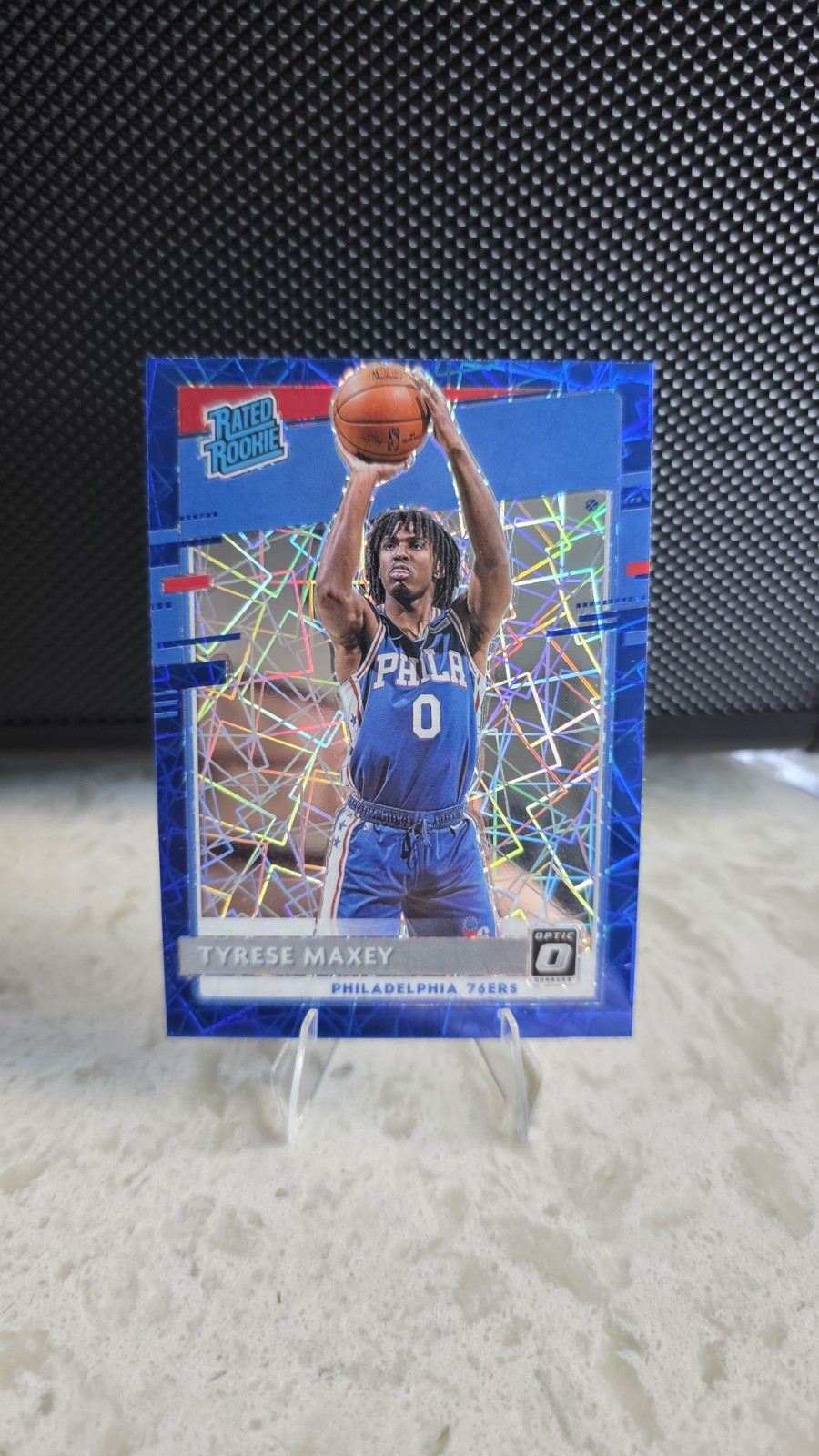Panini 2020-21 Donruss Optic Blue Velocity #171 Tyrese Maxey 76ers Rookie